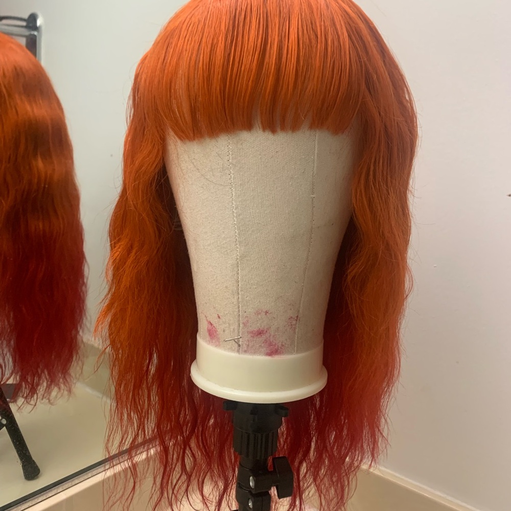Vibrant Orange Wig for Women